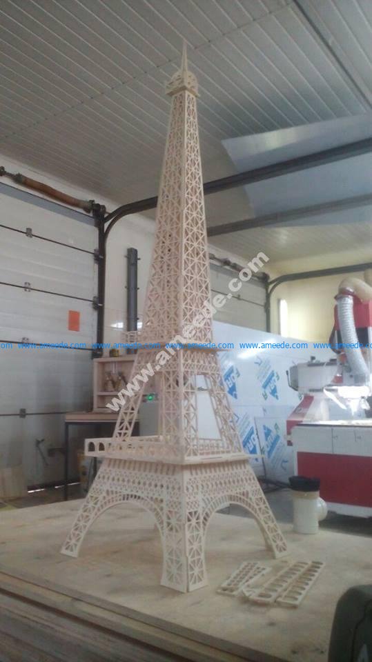 Vector For Laser Cut Of Eiffel Tower