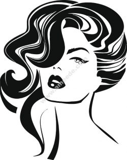 Vintage woman face Fashion and Hair Vector
