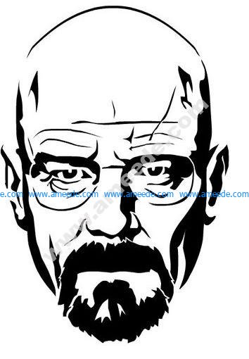 Walter White Heisenberg from Breaking Bad stencil