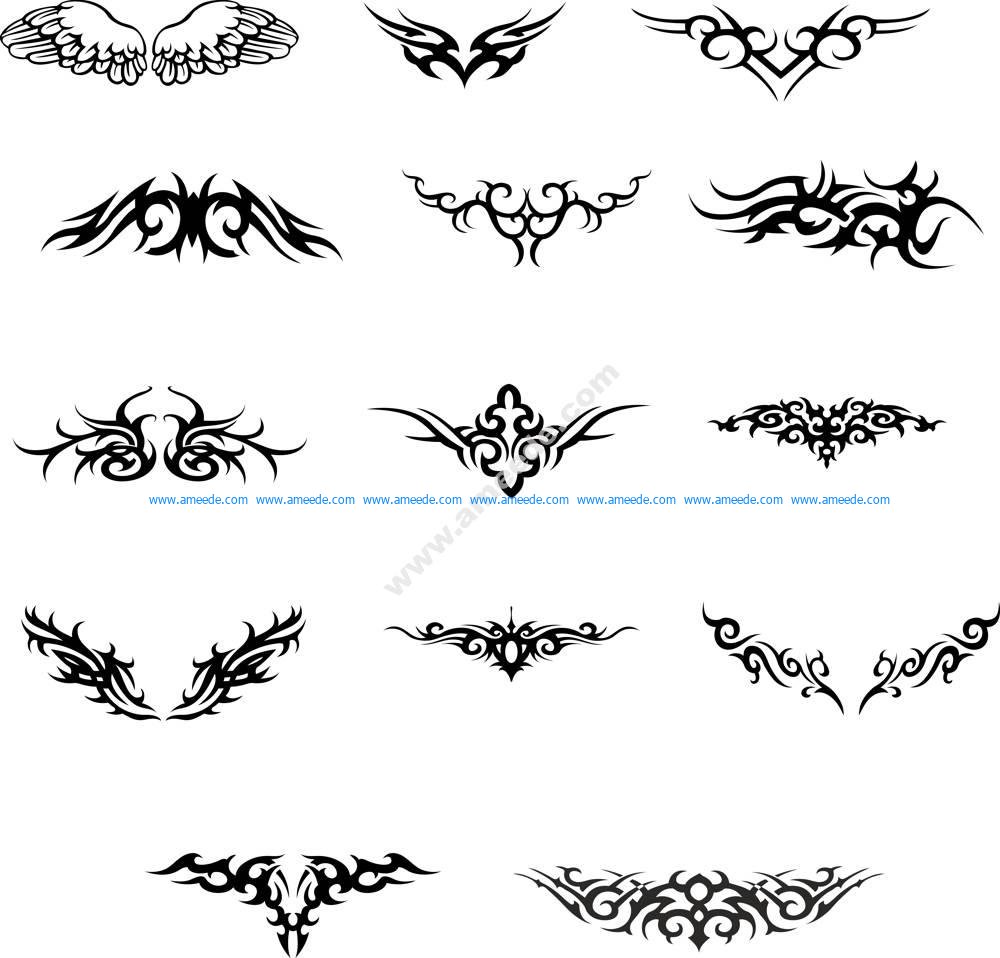 Wings Tattoo Vector set