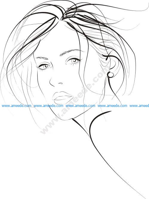 Young Fashion Woman Vector