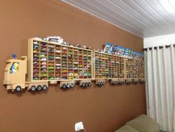 Toy Car Storage Rack for 300 Trucks Free Vector