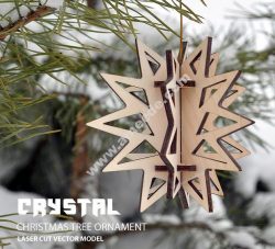 Crystal. Christmas tree ornament