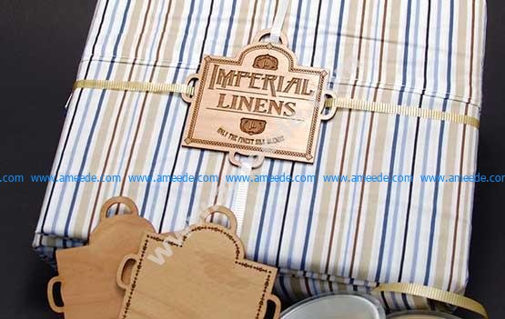 Custom Wooden Linen Label – Download Vector
