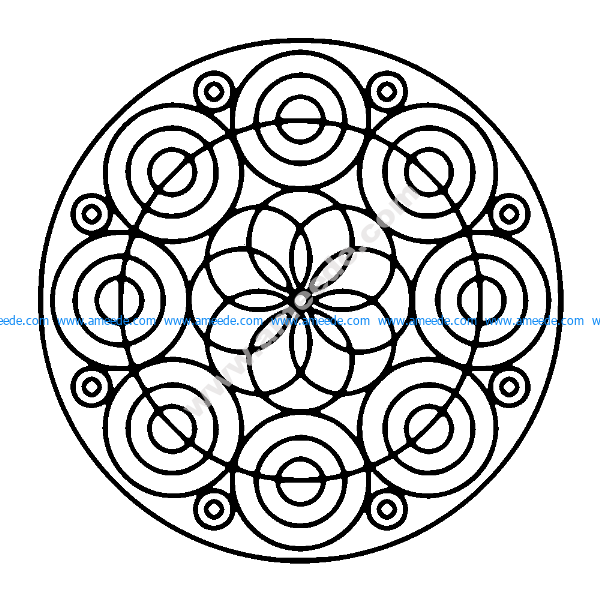 Des cercles formant une Fleur