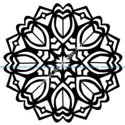 Fleurs Art Deco dans un Mandala