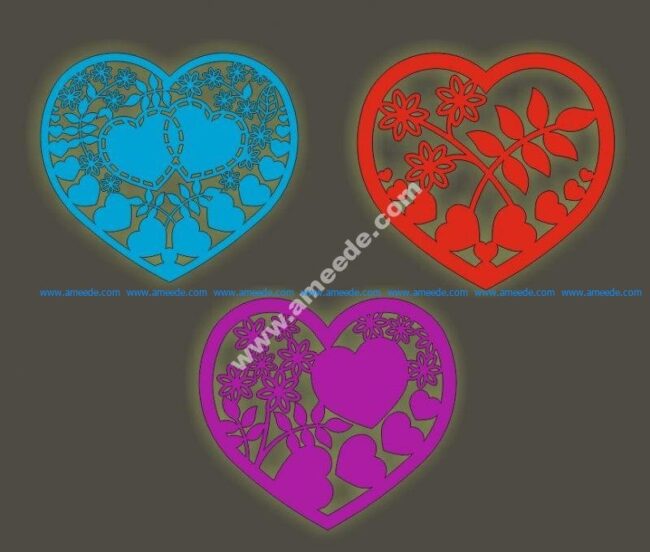 Free Laser Cutting Hearts