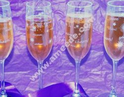 Laser Engraving Champagne Glasses with a Laser
