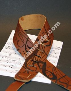 Leather Guitar Strap Engraving