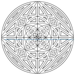 Mandala avec lignes concentriques