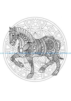 Mandala cheval 1