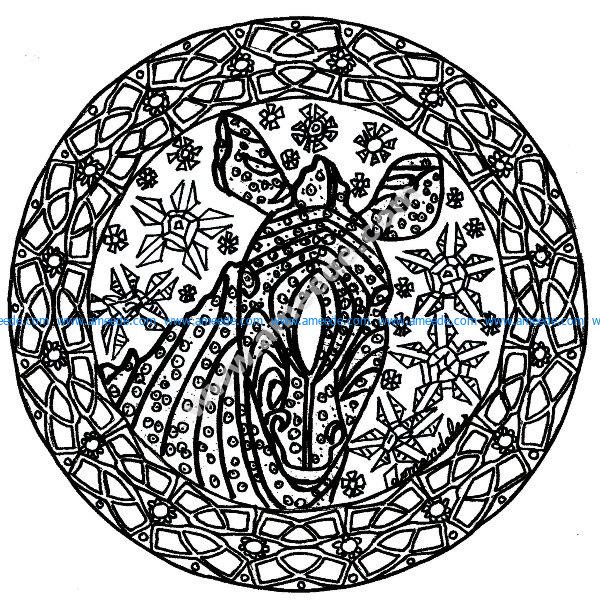 Mandala zebre complexe