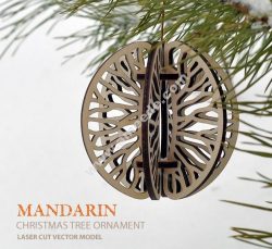 Mandarin. Christmas tree ornament