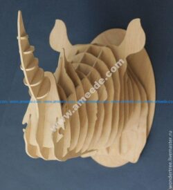 Rhinoceros Head 3D Puzzle