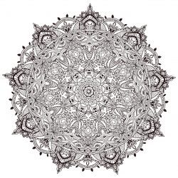 Un Coloriage de Mandala Ultra detaille Anvino