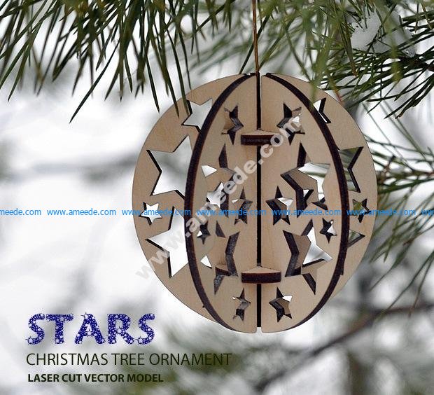 stars. Christmas tree ornament