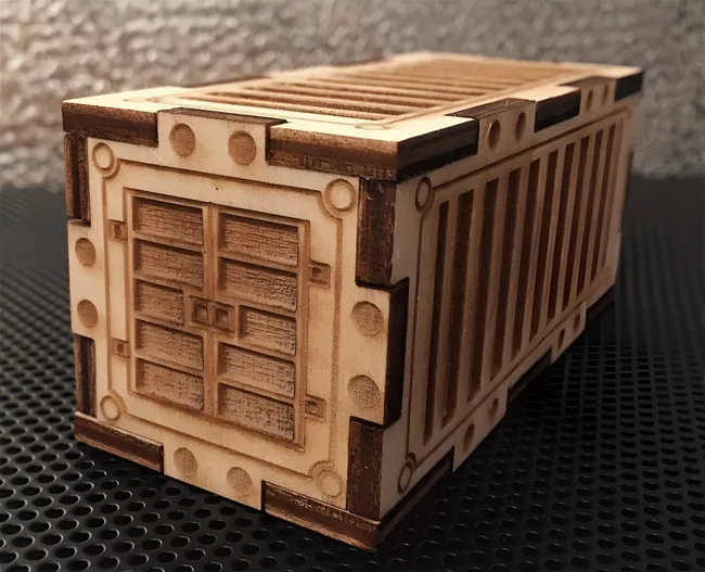 Container For Wargaming Free download vector file Laser cut and CNC Cut Wood 5 Container For Wargaming Free download vector file Laser cut and CNC Cut Wood