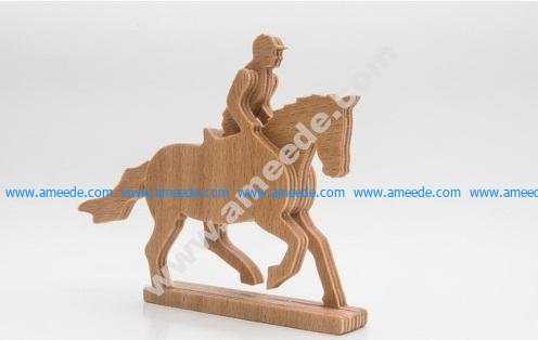 Horse & Rider 3-layered-animal