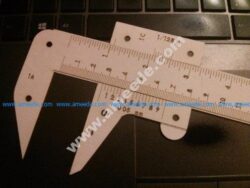 Laser Cut Paper Calipers with Imperial and Metric Vernier