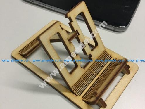 Laser cut living hinge phone stand