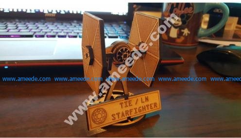 Small Tie Fighter with Stand