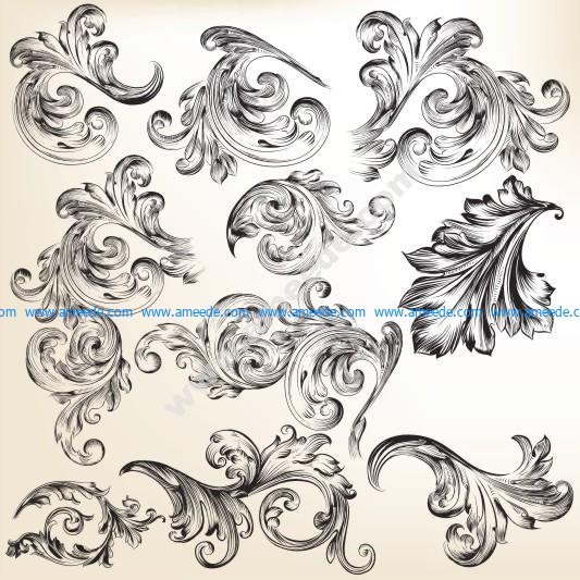 Ornate swirls vector