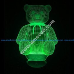 Teddy bear 3d illusion vector