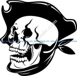 Pirate Skull and hat vector