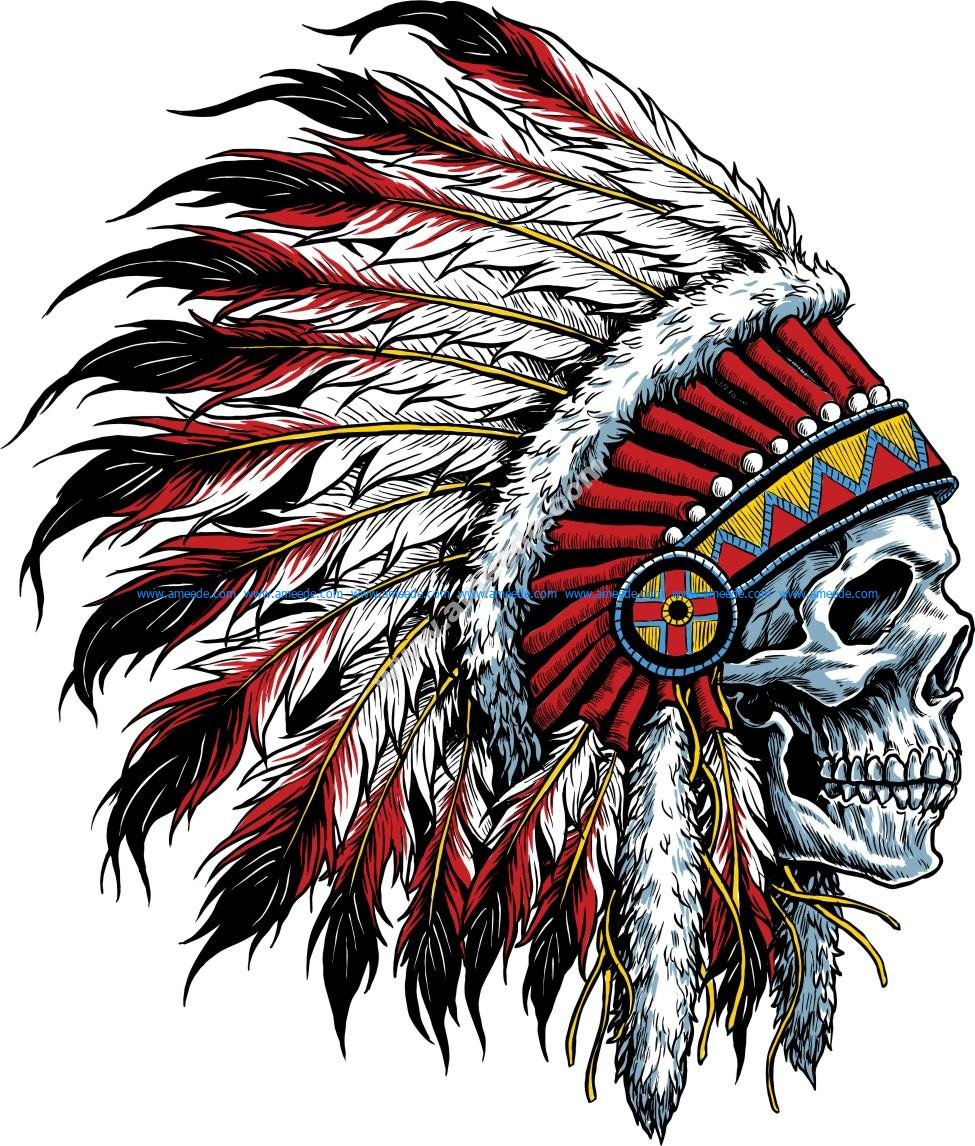 Discover more than 79 indian skull with headdress tattoo best ...