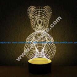Teddy bear 3d illusion lamp