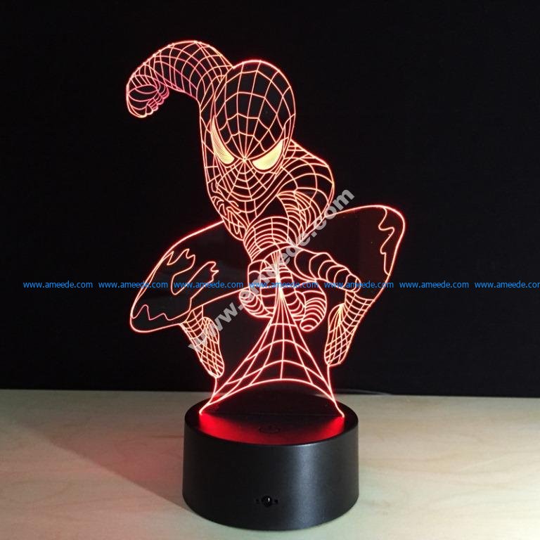 3D LED Spider Man Night Light