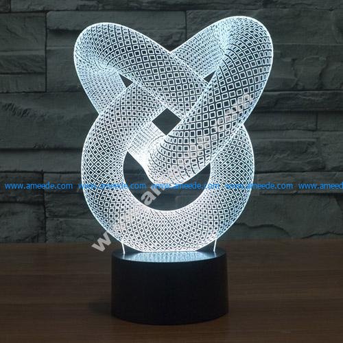 Knot 3D Illusion Lamp LED Night Lights