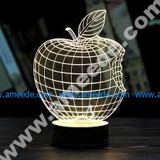 Apple 3D Illusion Lamp LED Night Lights