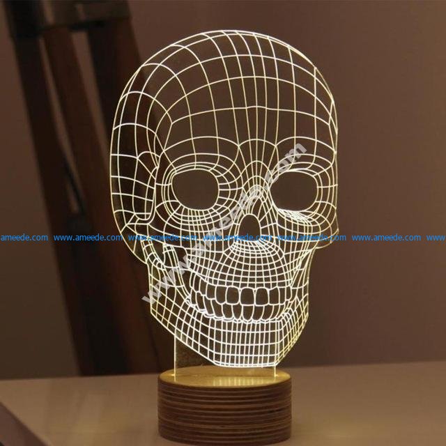 Skull 3D Illusion Lamp LED Night Lights