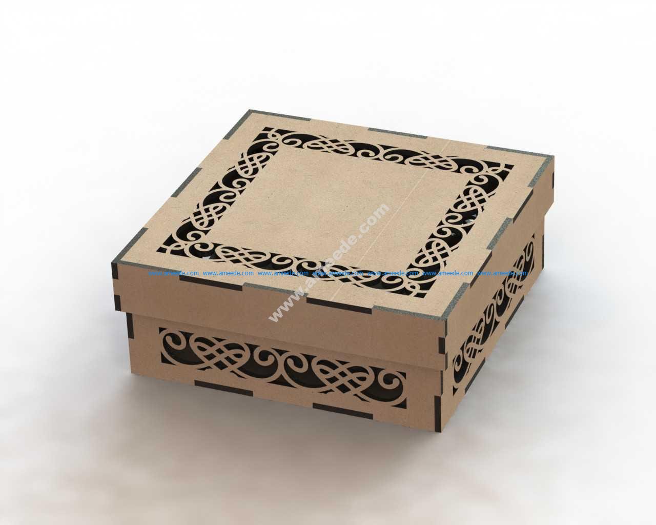 Laser Cut Box With Lid Template Card Template