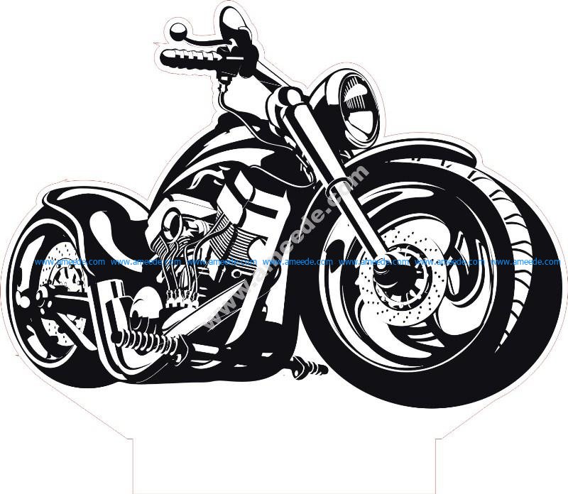 Motorcycle 3d led lamp