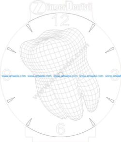 Tooth clock 3d illusion lamp