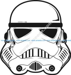 stormtrooper helmet 3d illusion lamp vector file