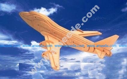 Boeing plane model made of wood