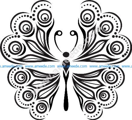 Butterfly Abstract Decor Free Vector