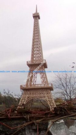 Eiffel Tower 3d Laser Cut Template