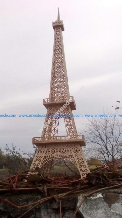 Download Eiffel Tower 3d Laser Cut Template - Download Free Vector
