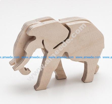 Elephant pattern puzzle pieces