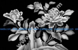 Flowers 3D Grayscale Images for 3D Engraving BMP