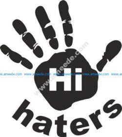 Hi Haters Decal Free Vector