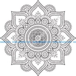 Mandala Floral Design Free Vector