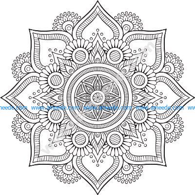 Mandala Floral Design Free Vector – Free Download Vector Files