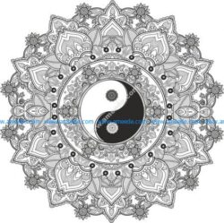 Mandala Yin Yang EPS