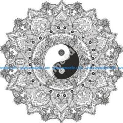 Mandala Yin Yang Free Vector