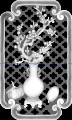 Vase Grayscale Image for CNC BMP